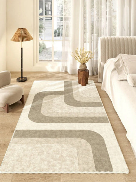 Modern Rugs under Dining Room Table, Abstract Modern Rugs for Living Room, Simple Geometric Carpets for Kitchen, Contemporary Modern Rugs Next to Bed-Grace Painting Crafts