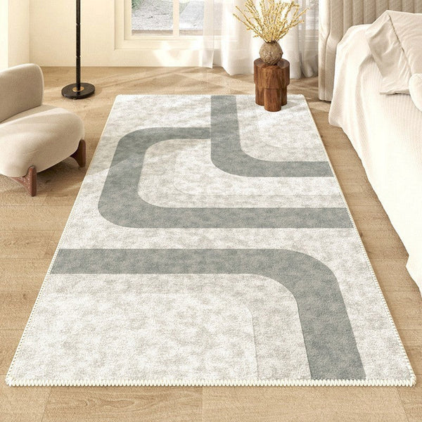 Abstract Modern Rugs for Living Room, Modern Rugs under Dining Room Table, Simple Geometric Carpets for Kitchen, Contemporary Modern Rugs Next to Bed-Grace Painting Crafts