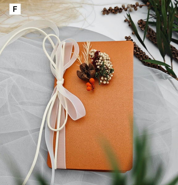 Original Handmade Anniversary Greeting Card, Creative Birthday Greeting Card, Beautiful Valentine's Day Greeting Card, Unique Wedding Greeting Card, Dried Flower Bowknot Greeting Cards-Grace Painting Crafts