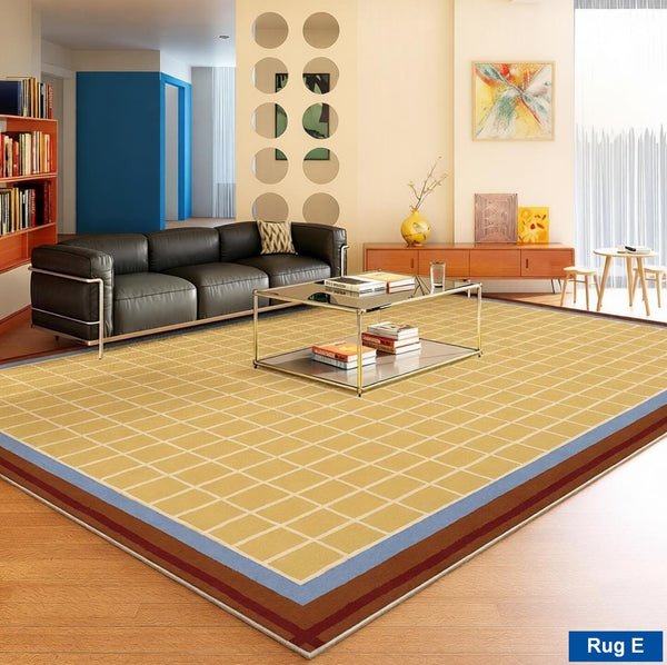Colorful Modern Rugs for Living Room, Dining Room Geometric Modern Rugs, Mid Century Modern Rugs, Contemporary Modern Rugs under Coffee Table-Grace Painting Crafts