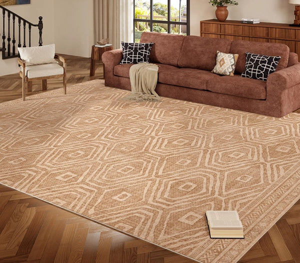 Bedroom Floor Rugs, Geometric Contemporary Rugs for Dining Room, Extra Large Modern Rugs for Living Room, Oversized Modern Rug for Living Room-Grace Painting Crafts