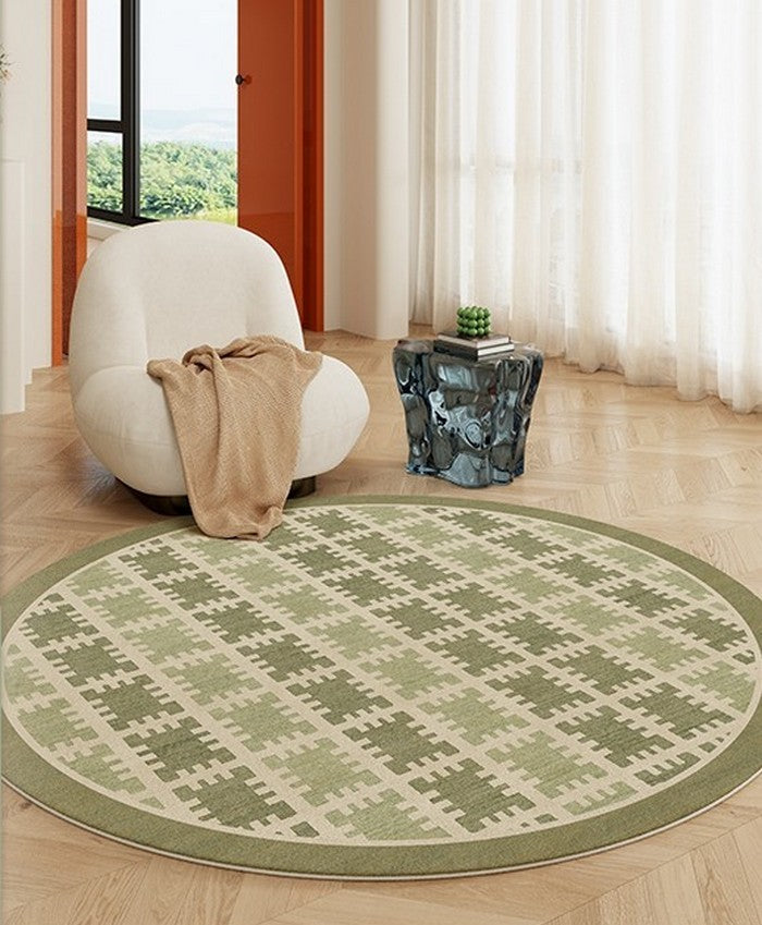 Bedroom Abstract Modern Area Rugs, Contemporary Modern Rug for Living Room, Circular Modern Rugs under Chairs, Geometric Round Rugs for Dining Room