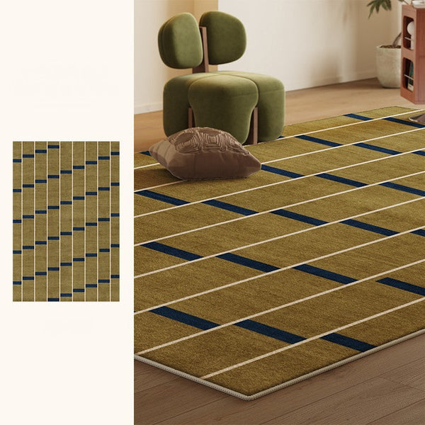Large Modern Rugs for Living Room, Mid Century Modern Rugs for Bedroom, Abstract Geometric Modern Rugs, Green Modern Rugs for Dining Room-Grace Painting Crafts