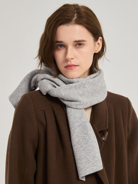 Casual Scarf for Women, Birthday Gift for Girl, Modern Wool Scarf for Women, Gray Soft Cashmere Scarf for Women, Cold Weather Scarves, Winter Wool Scarf-Grace Painting Crafts