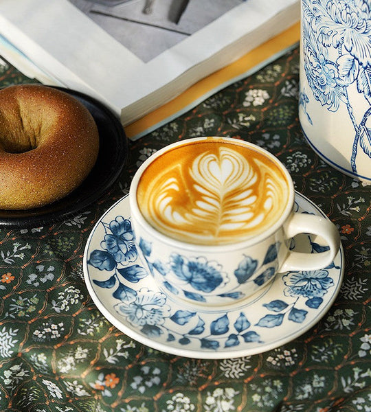 Traditional Tea Cup Set, Porcelain Tea Cups, Floral Tea Cup Set, Classic British Tea Cups, Elegant Tea Cup With Saucer, Ceramic Tea Cup with Saucer, Tea Cup Set, Vintage Tea Cup Set, Modern Ceramic Cups-Grace Painting Crafts