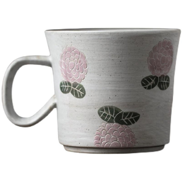 Handmade Pottery Coffee Cup, Rose Ceramic Coffee Mug, Cappuccino Coffee Cup, Tea Cup-Grace Painting Crafts
