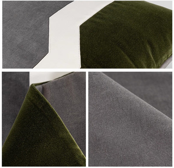 Modern Sofa Throw Pillows, Large Decorative Throw Pillows for Couch, Grey Green Abstract Contemporary Throw Pillow for Living Room-Grace Painting Crafts