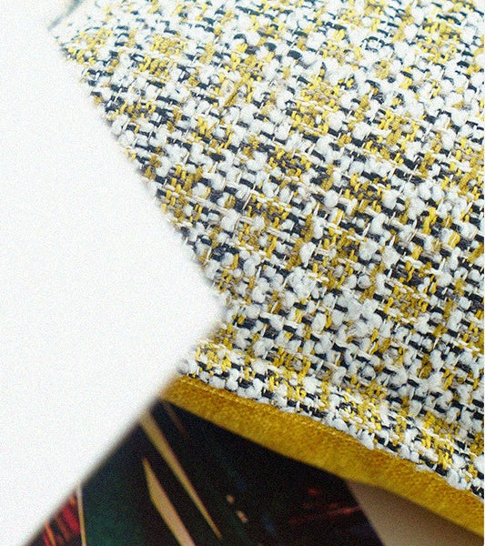 Contemporary Modern Sofa Pillows, Large Yellow Decorative Throw Pillows, Large Square Modern Throw Pillows for Couch, Simple Throw Pillow for Interior Design-Grace Painting Crafts