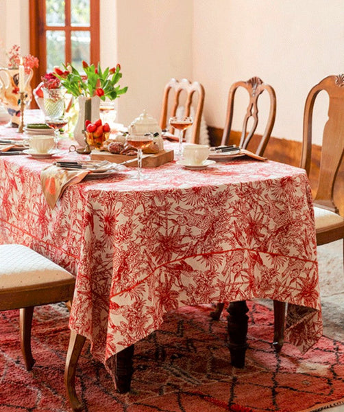 Jungle Animals Leopard Parrot Pattern Tablecloth for Home Decoration, Modern Rectangle Tablecloth for Dining Room Table, Large Square Tablecloth, Christmas Tablecloth-Grace Painting Crafts