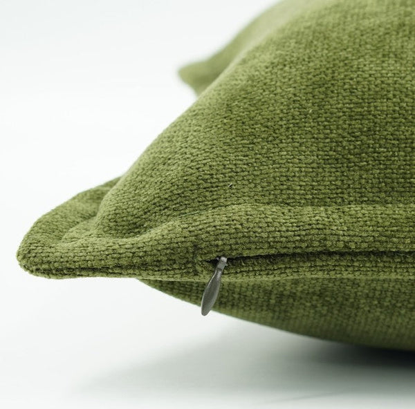 Large Throw Pillow for Interior Design, Simple Decorative Throw Pillows, Large Green Square Modern Throw Pillows for Couch, Contemporary Modern Sofa Pillows-Grace Painting Crafts