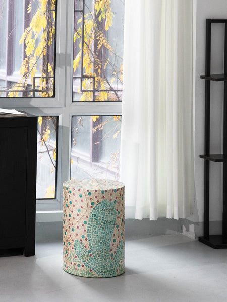 Contemporary Small Sofa Side Table, Portable Casual Side Table, Creative Coffee Table, Shell Small Side Table, Unique Small End Table-Grace Painting Crafts