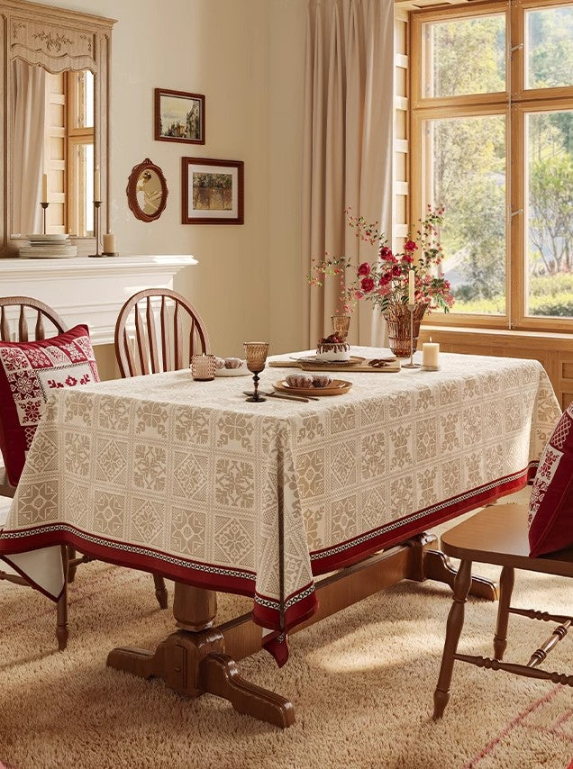 Large Table Cover for Dining Room Table, Holiday Rectangular Tablecloth for Dining Table, Modern Rectangle Tablecloth for Oval Table-Grace Painting Crafts