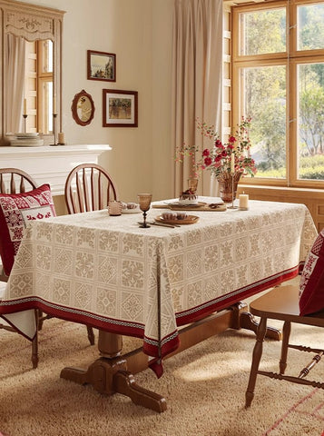 Large Table Cover for Dining Room Table, Holiday Rectangular Tablecloth for Dining Table, Modern Rectangle Tablecloth for Oval Table-Grace Painting Crafts