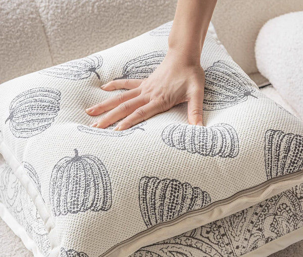 Modern Sofa Pillows, Decorative Throw Pillows for Couch, Embroider Flower Pillow Covers, Farmhouse Flower Decorative Pillows-Grace Painting Crafts