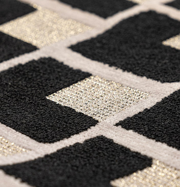 Black Chequer Modern Sofa Throw Pillows, Abstract Contemporary Throw Pillow for Living Room, Large Decorative Throw Pillows for Couch-Grace Painting Crafts