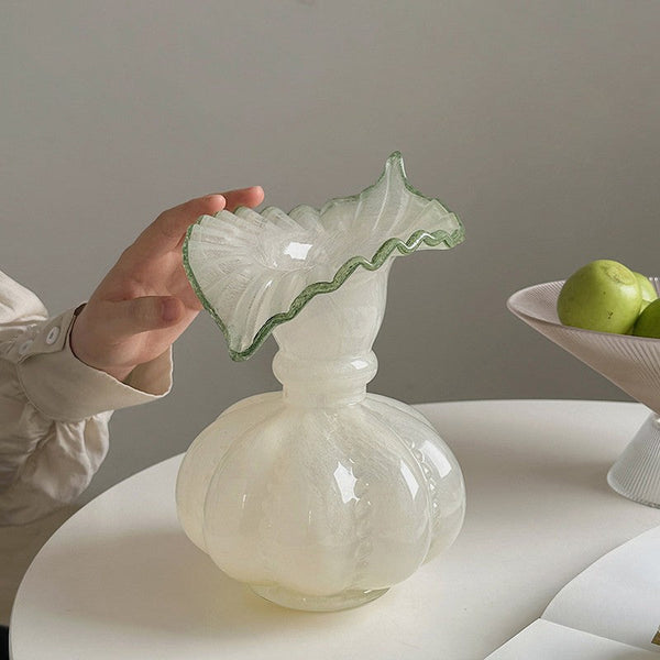 Modern Glass Flower Vases, Handmade Glass Bud Vases, Water Holding Flower Vases, Flower Vases on Table, Small Flower Vase-Grace Painting Crafts