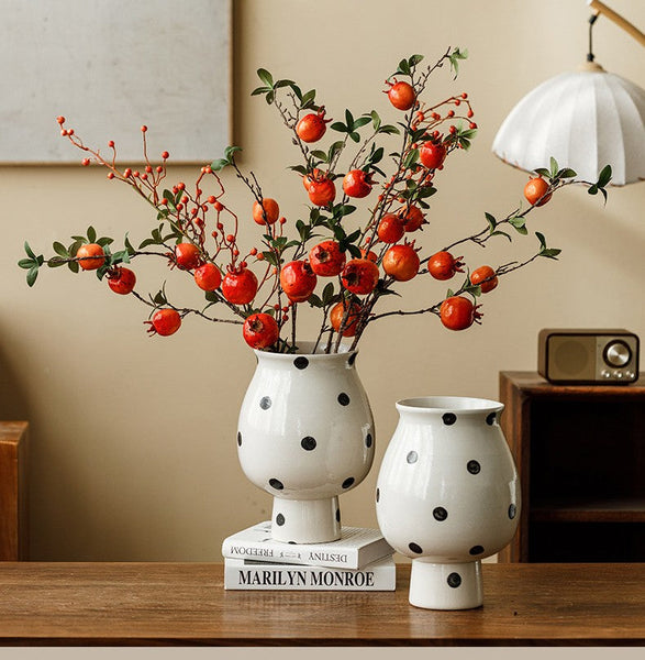 Ceramic Bud Vases, Small Flower Vases on Table, Handmade Water Holding Flower Vase, Modern Porcelain Flower Vases-Grace Painting Crafts