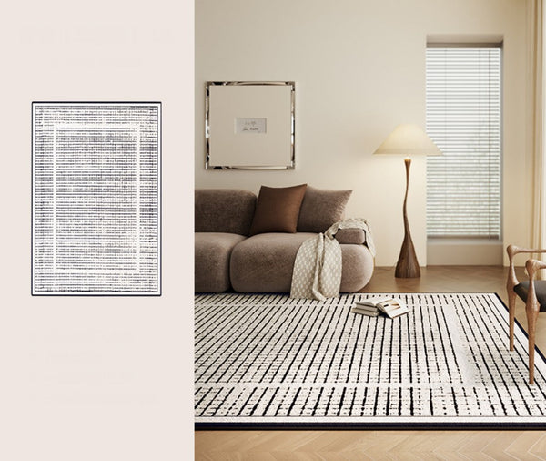 Mid Century Modern Rugs for Bedroom, Large Modern Rugs for Living Room, Contemporary Abstract Rugs under Dining Room Table-Grace Painting Crafts