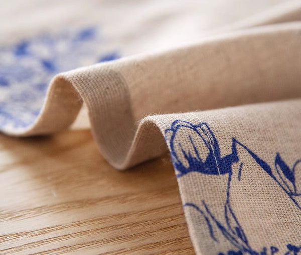 Dining Room Flower Table Cloths, Large Rectangular Table Covers for Kitchen, Farmhouse Table Cloth, Wedding Tablecloth, Square Tablecloth for Oval Table-Grace Painting Crafts