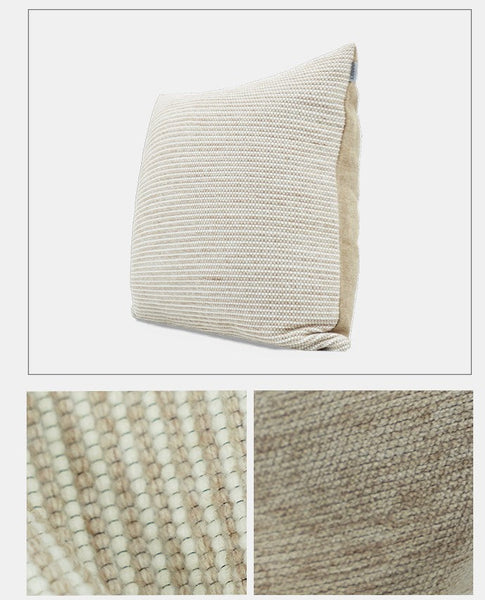 Contemporary Light Brown Modern Sofa Pillows, Large Square Modern Throw Pillows for Couch, Simple Decorative Throw Pillows, Large Throw Pillow for Interior Design-Grace Painting Crafts