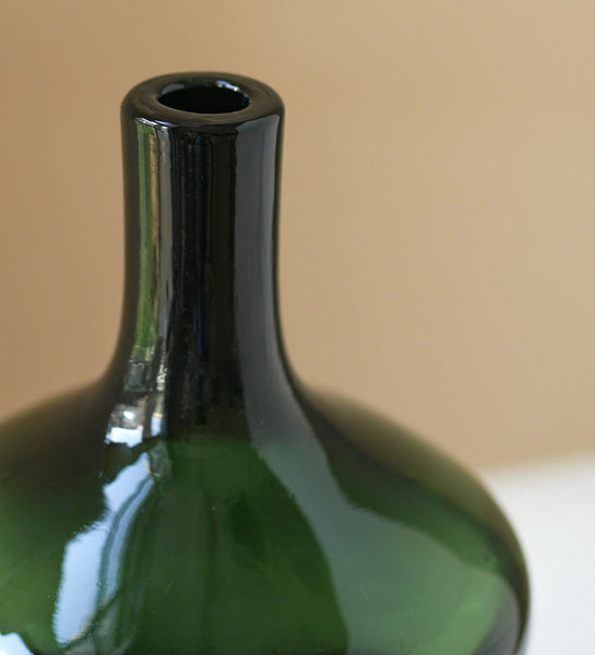 Decorative Glass Vase, Mid Century Glass Vases, Handmade Modern Vases for Bedroom, Centerpiece Contemporary Vases on Table, Modern Glass Vase for Flowers-Grace Painting Crafts