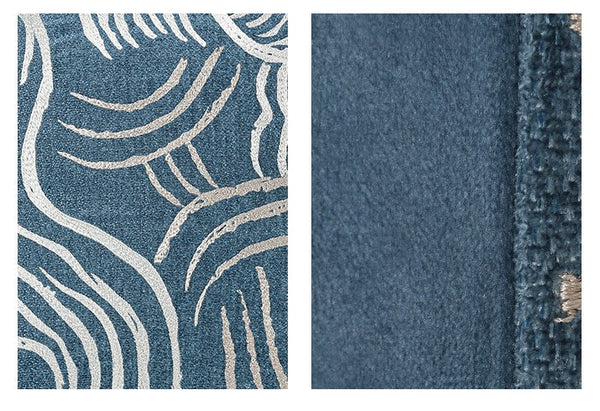 Blue Modern Sofa Pillow, Modern Throw Pillows, Modern Throw Pillow for Couch, Blue Decorative Pillow, Throw Pillow for Living Room-Grace Painting Crafts