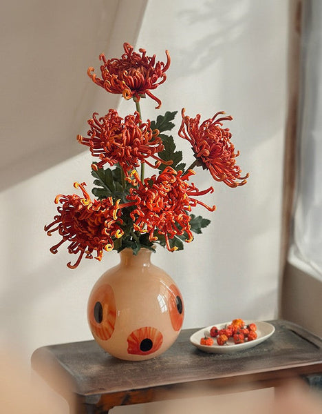 Unique Modern Vases for Flowers, Flower Vases on Table, Glass Bud Vases, Handmade Vintage Glass Flower Vases-Grace Painting Crafts