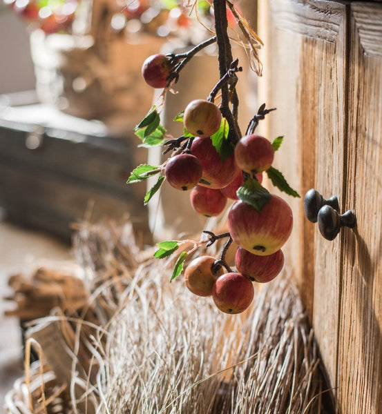 Apple Branch, Fruit Branch, Table Centerpiece, Beautiful Modern Flower Arrangement Ideas for Home Decoration, Autumn Artificial Floral for Dining Room-Grace Painting Crafts