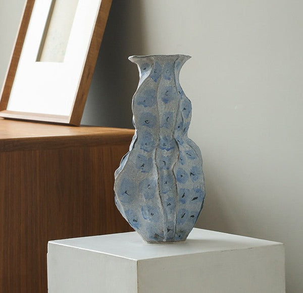 Centerpiece Ceramic Bouquet Vases, Elegant Handmade Modern Flower Vase, Porcelain Vases for Modern Home Decor, Contemporary Vases on Dining Table-Grace Painting Crafts