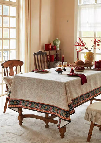 Long Large Modern Rectangular Tablecloth for Dining Room Table, Mid Century Tablecloth for Round Table, Flower Farmhouse Table Covers, Square Tablecloth for Kitchen-Grace Painting Crafts