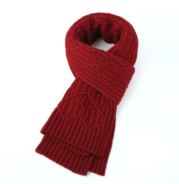 Business Wool Scarf for Gentleman, Casual Scarf Men, Men's Wool Scarf Winter, Thick Wool Scarf, Men's Winter Scarf, Formal Men Scarf Styles, Red Fashion Scarf-Grace Painting Crafts