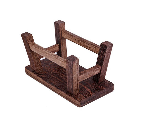Shoe-changing Stool, Solid Wood low Stool, Wenge Wood Stool, Children's Wooden Stool, Sofa Stool, Dining Table Stool-Grace Painting Crafts