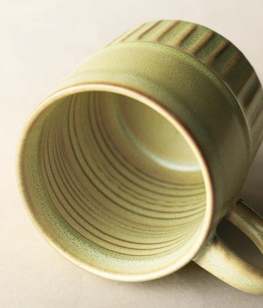 Elegant Porcelain Coffee Cups, Large Capacity Coffee Cup, Handmade Ceramic Coffee Mug, Large Pottery Coffee Cup, Large Tea Cup-Grace Painting Crafts