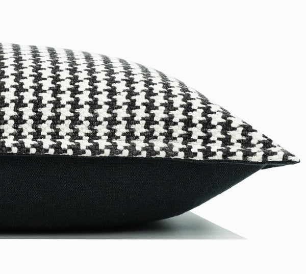 Chequer Modern Sofa Pillows, Large Black and White Decorative Throw Pillows, Contemporary Square Modern Throw Pillows for Couch, Abstract Throw Pillow for Interior Design-Grace Painting Crafts