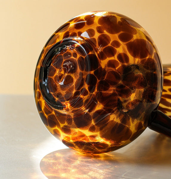 Handmade Modern Vases for Bedroom, Decorative Glass Vase, Mid Century Glass Vases, Centerpiece Contemporary Vases on Table, Modern Glass Vase for Flowers-Grace Painting Crafts