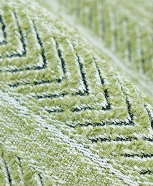 Morocco Green White Modern Sofa Pillows, Large Square Modern Throw Pillows for Couch, Large Decorative Throw Pillows, Simple Throw Pillow for Interior Design-Grace Painting Crafts