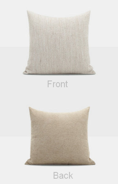 Modern Decorative Pillow Covers, Beige Modern Sofa Cushion, Large Decorative Throw Pillows for Living Room, Contemporary Modern Pillows for Couch-Grace Painting Crafts