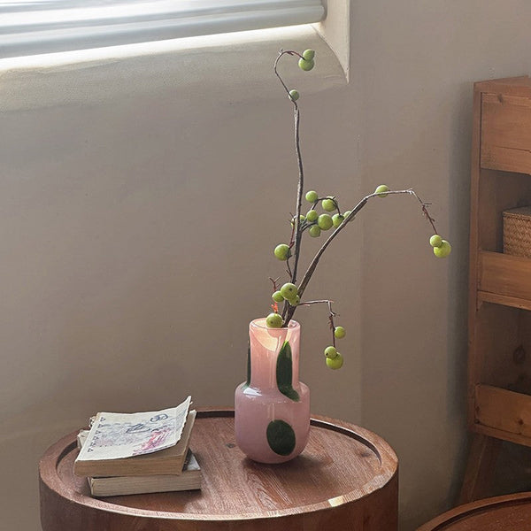 Handmade Glass Bud Vases, Flower Vases on Table, Vintage Small Glass Flower Vases, Water Holding Flower Vases-Grace Painting Crafts