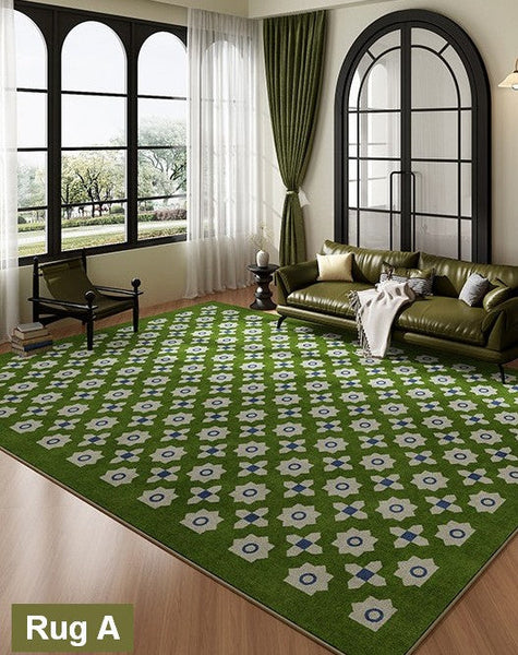 Minimalist Modern Rugs for Bedroom, Colorful Absract Rugs for Living Room, Mid Century Modern Rugs, Colorful Geometric Rugs for Dining Room-Grace Painting Crafts