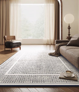 Mid Century Modern Rugs for Bedroom, Large Modern Rugs for Living Room, Contemporary Abstract Rugs under Dining Room Table-Grace Painting Crafts