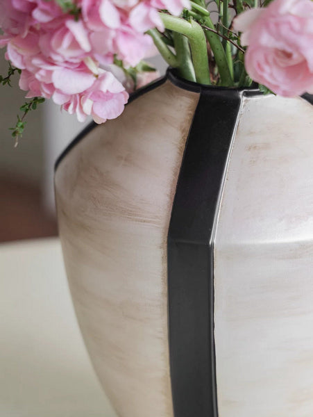 Large Contemporary Vases on Dining Table, Handmade Modern Flower Vase, Centerpiece Ceramic Bouquet Vases, Porcelain Vases for Modern Home Decor-Grace Painting Crafts