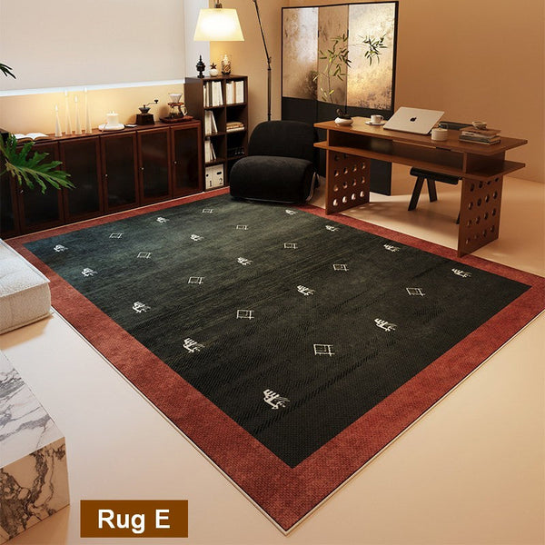 Modern Living Room Rug Ideas, Geometric Modern Rugs for Dining Room, Mid Century Colorful Rugs, Contemporary Abstract Rugs under Coffee Table-Grace Painting Crafts