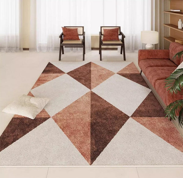Modern Rugs for Living Room, Modern Area Rugs under Sofa, Abstract Contemporary Rugs for Bedroom, Dining Room Floor Rugs, Modern Carpets for Office-Grace Painting Crafts