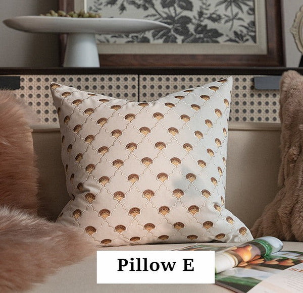 Modern Decorative Pillows for Bedroom, Decorative Pillow Arrangement Ideas for Couch, Embroidered Butterfly Pillow Covers, Large Decorative Throw Pillows for Living Room-Grace Painting Crafts