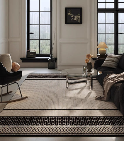 Bedroom Modern Rugs, Large Modern Rugs for Living Room, Dining Room Geometric Area Rugs, Contemporary Modern Rugs for Office-Grace Painting Crafts