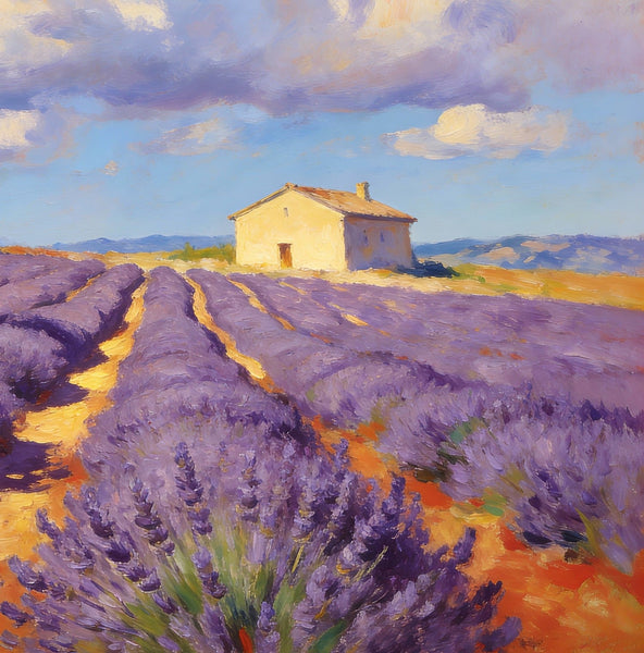 Original Small Paintings on Canvas, Provence lavender fields, Hand Painted Canvas Art, Small Landscape Paintings, Small Paintings on Canvas-Grace Painting Crafts