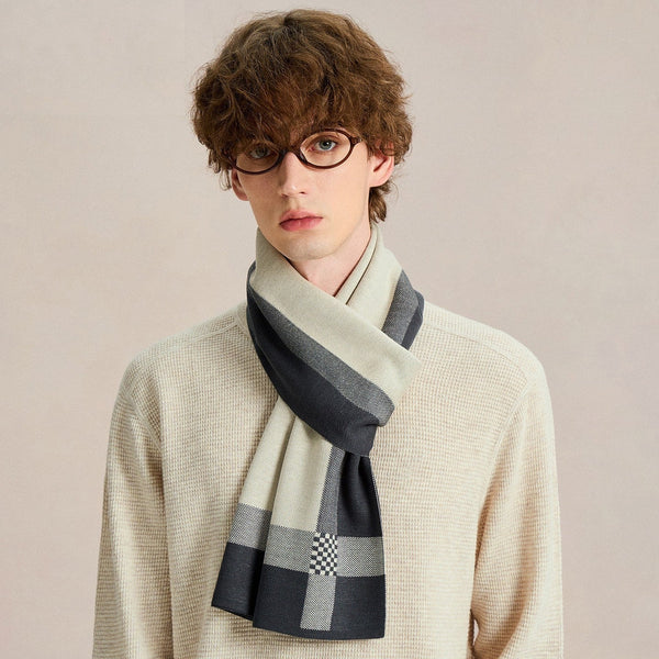 Business Casual Scarf for Men, Formal Men Scarf Styles, Men's Winter Scarves, Long Wool Man Scarf, Fashion Men Scarf, Unique Gifts for Men, Men's Wool Scarf Winter-Grace Painting Crafts