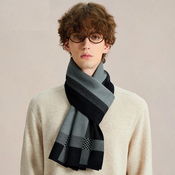 Formal Men Scarf Styles, Men's Winter Scarves, Business Casual Scarf for Men, Long Wool Man Scarf, Fashion Men Scarf, Unique Gifts for Men, Men's Wool Scarf Winter-Grace Painting Crafts