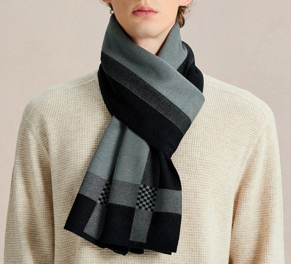 Formal Men Scarf Styles, Men's Winter Scarves, Business Casual Scarf for Men, Long Wool Man Scarf, Fashion Men Scarf, Unique Gifts for Men, Men's Wool Scarf Winter-Grace Painting Crafts