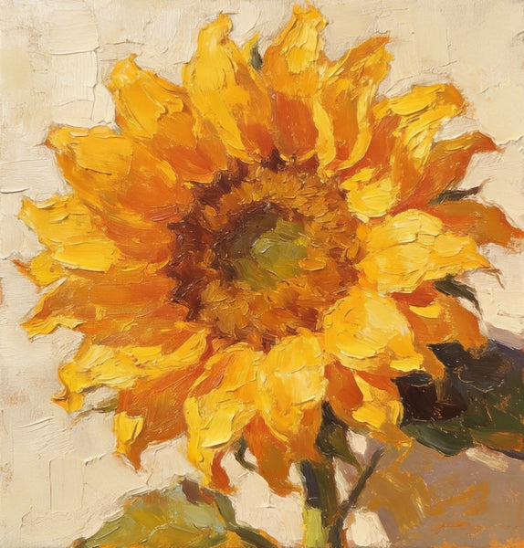 Hand Painted Canvas Art, Small Canvas Artwork, Sunflowers Still Life Painting, Original Flower Paintings, Buy Small Artwork Online-Grace Painting Crafts